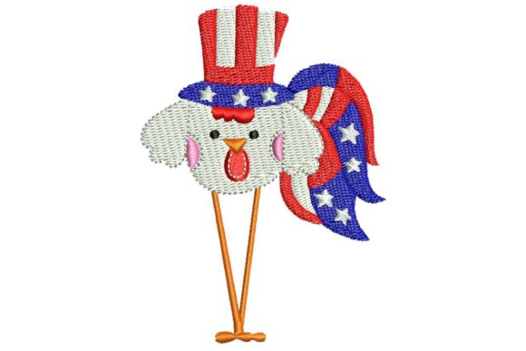 4th July Roosters 02 Embroidery Review
