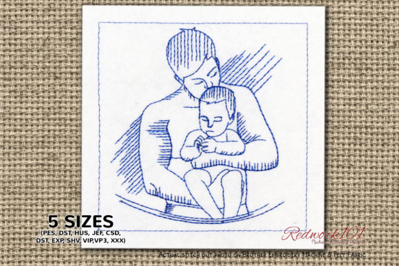 Boy and Father Embroidery Review