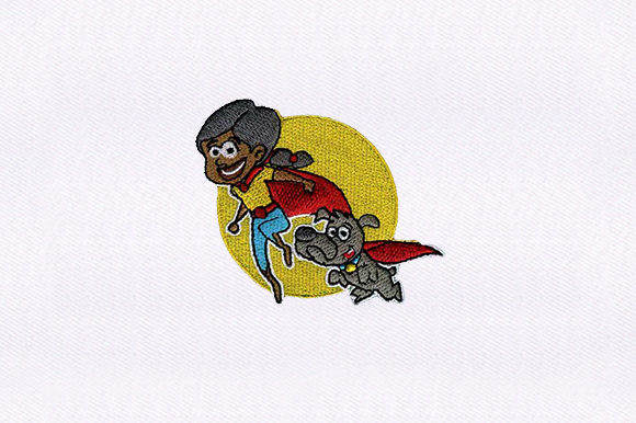 Girl with Dog Embroidery Review for Apparel Projects