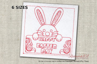 Happy Easter Redwork Embroidery Review