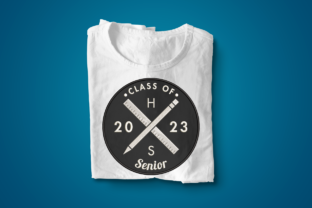 Hipster Logo Grad Class of 2023 Applique