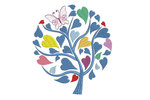 Tree with Heart Leaves Embroidery Review