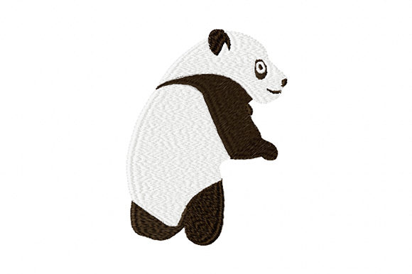 Youthful Panda Embroidery for Seasonal Creations